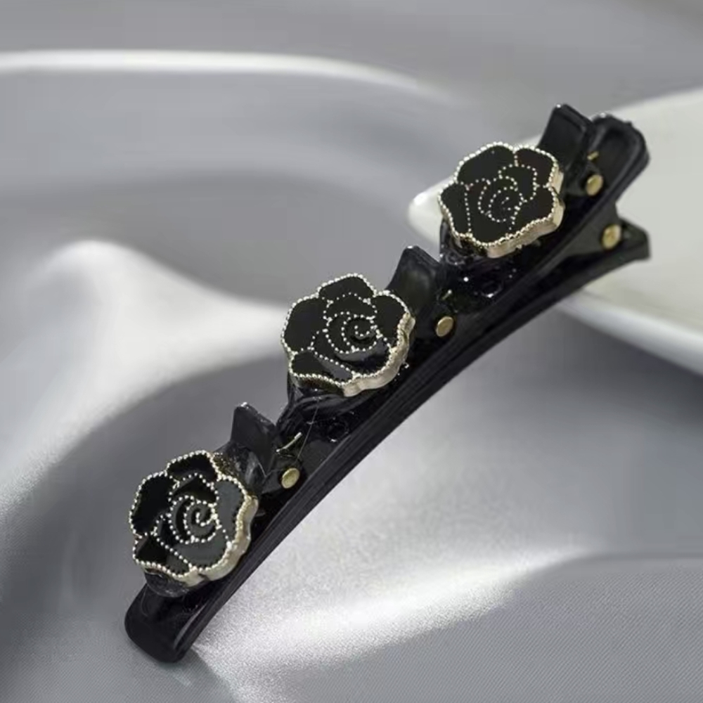 🔥 NWOT Hair Clip double layered allegator clip roses